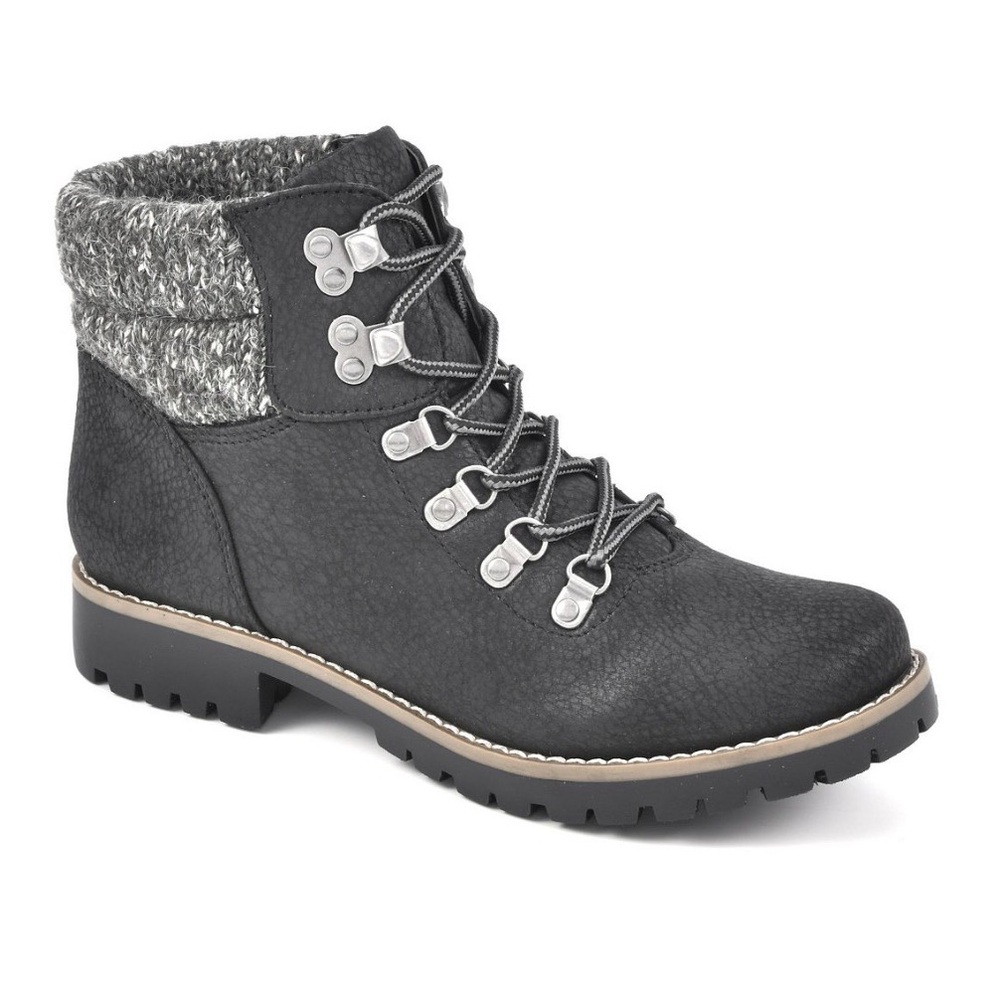Cliffs by WHITE MOUNTAIN, Women's Pathfield Lace-Up Booties, Black size 7